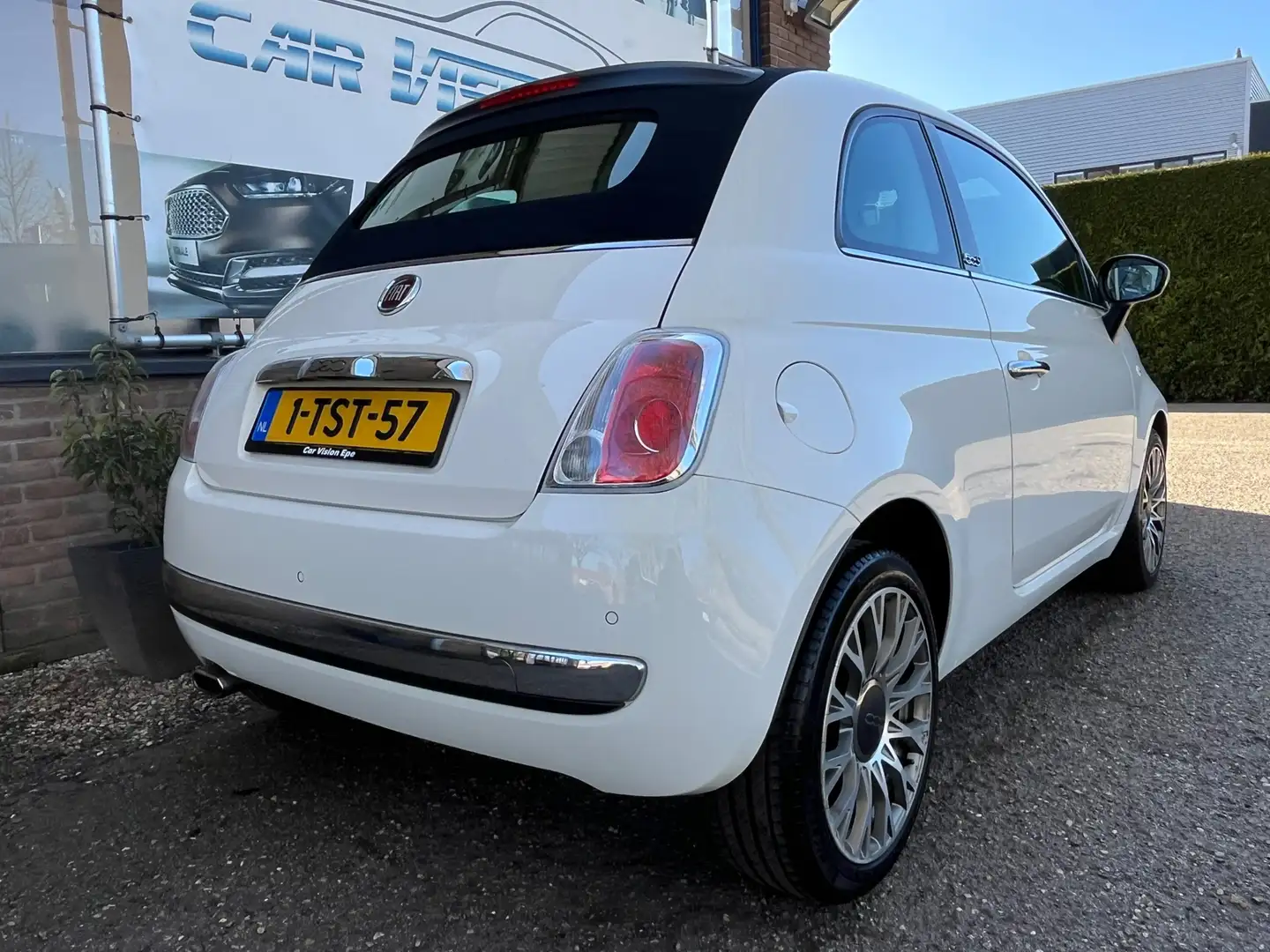 Fiat 500C 0.9 TwinAir Turbo Lounge|Cabrio|Airco|Pdc|Apple ca Blanco - 2