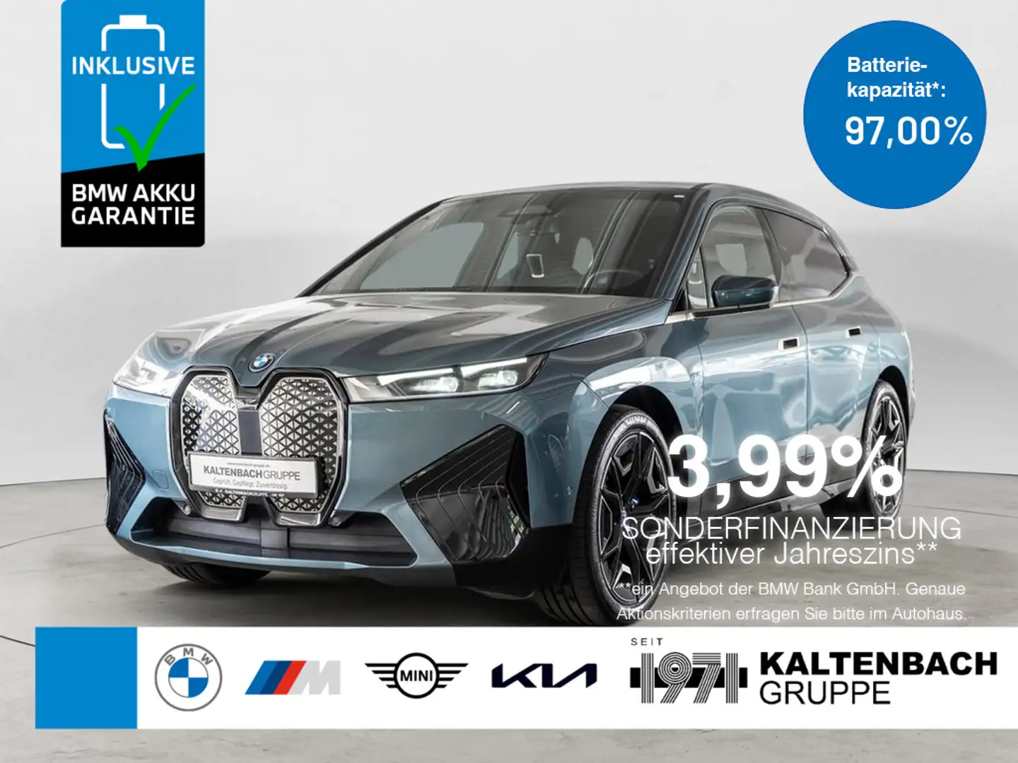 BMW iX xDrive 50 NAVI AKTIVLENKUNG KAMERA LUFT Bleu - 1
