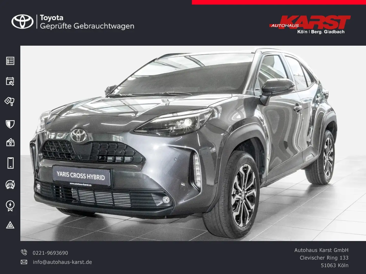 Toyota Yaris Cross - 1.5 l 4x2 HY Safety + Winter Paket Сірий - 1