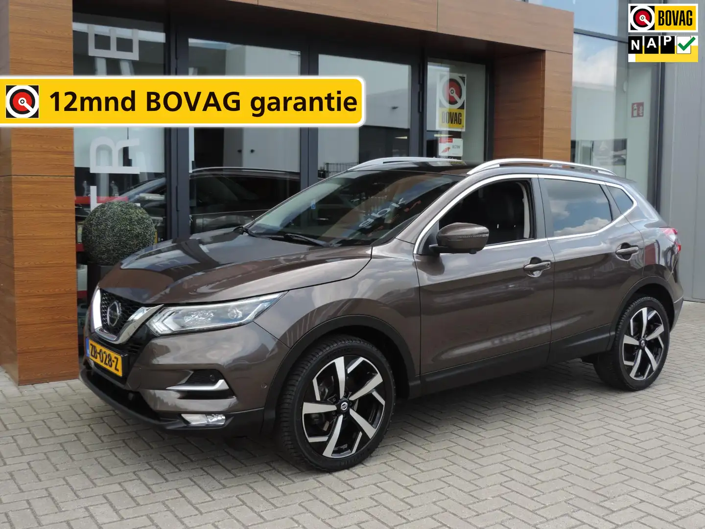 Nissan Qashqai 1.3 DIG-T 160PK Tekna AUTOMAAT | Leer/stoelverw | Brun - 1