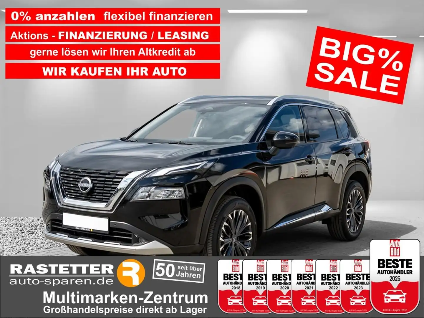 Nissan X-Trail tekna Leder+PanoSD+Matrix+360+19Z+Navi+HUD+virtCP+ Schwarz - 1