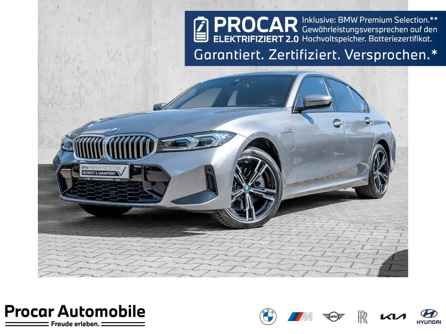 BMW 330 e xDrive M Sport HUD RFK NAVI Standh. LED LM Grau - 1