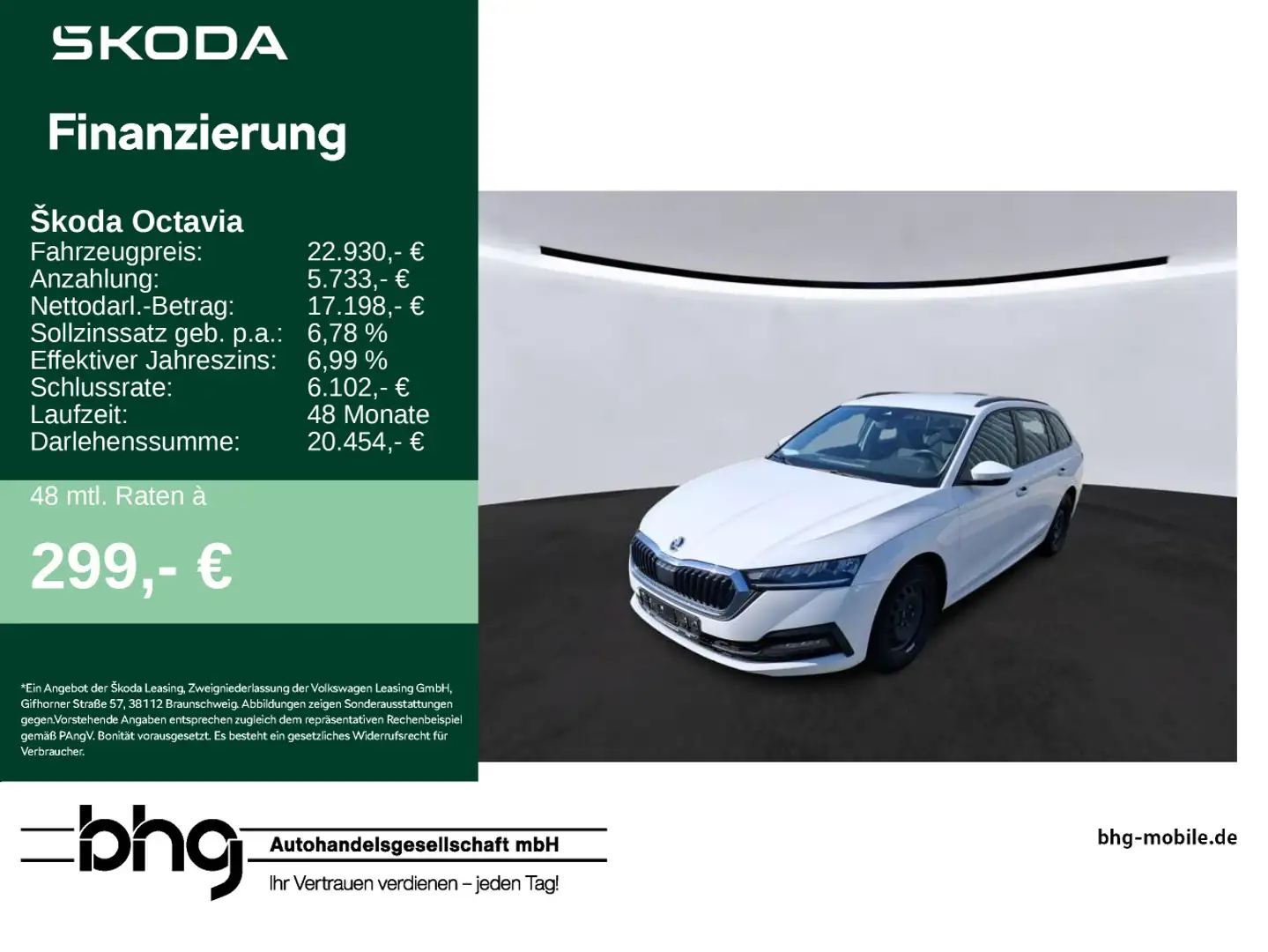 Skoda Octavia Combi 1.0 TSI e-TEC DSG Ambition Weiß - 1