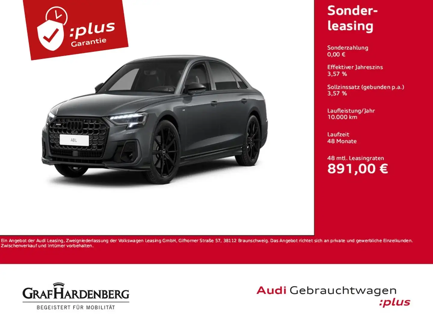 Audi A8 L 50 TDI quattro S line Matrix Navi Pano HuD 🎉 Grau - 1