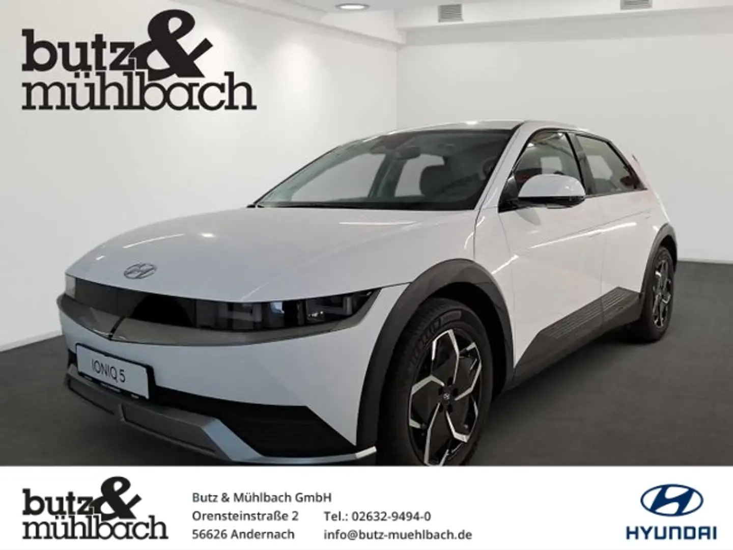 Hyundai IONIQ 5 58 kWh Dynamiq inkl. el. Heckklappe und LED-Paket Bílá - 1