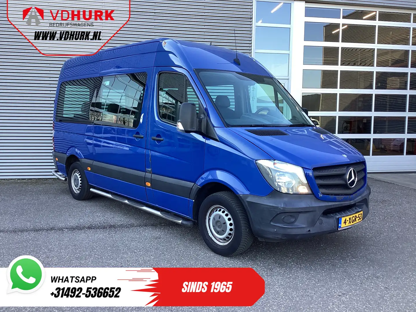 Mercedes-Benz Sprinter 213 2.2 CDI Aut. L2H2 €11.979,- Incl. BTW BPM VRIJ Blauw - 1