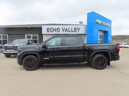 Black 2024 GMC Sierra 1500 Elevation Crew Cab 4WD Pickup Truck Four-Wheel Drive 8-Speed Automatic