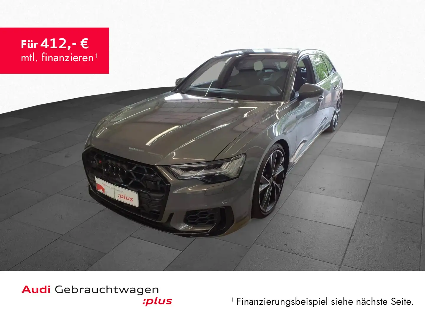 Audi S6 S6 Av. 3.0 TDI qu. Matrix B&O Pano AHK StandHZG Grijs - 1