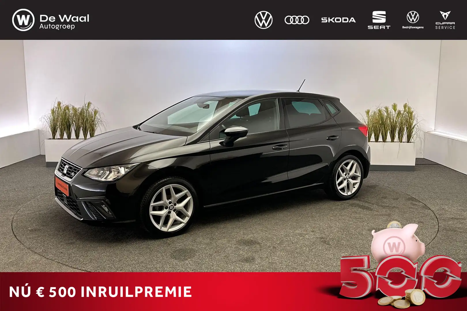SEAT Ibiza 1.0 TSI 95pk FR | Apple Carplay, Cruise Control, S Zwart - 1