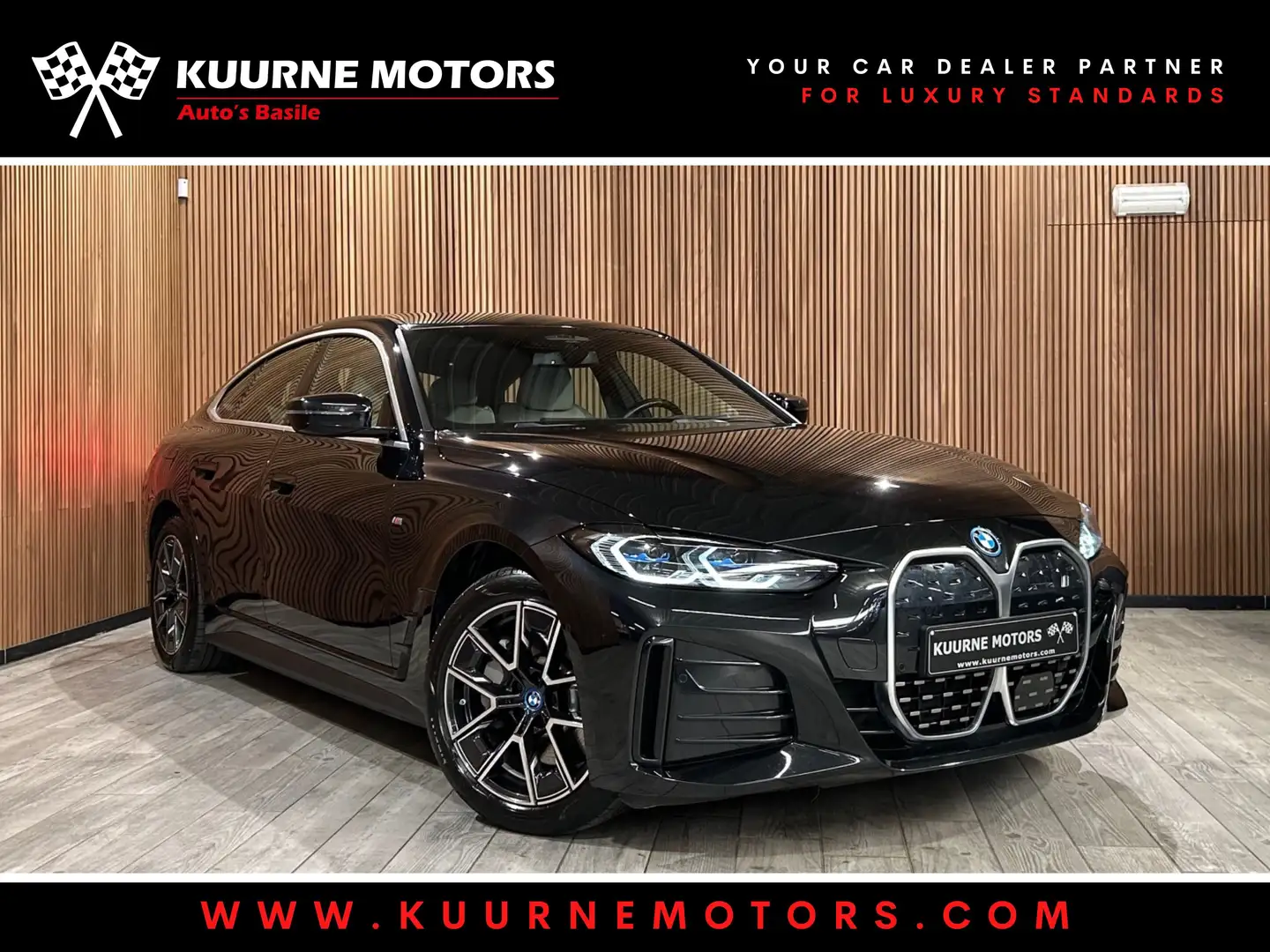 BMW i4 eDrive40 M Acc/Cam/Laser/Leder/Gps *1j garantie* Schwarz - 1