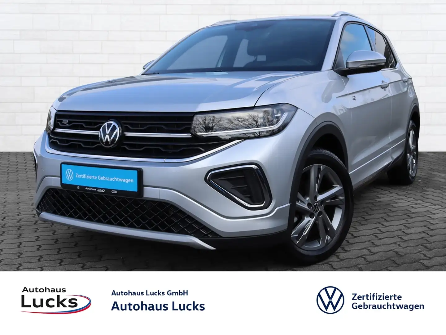 Volkswagen T-Cross 1,5 TSI R-Line DSG Kamera AHK NAVI Silber - 1