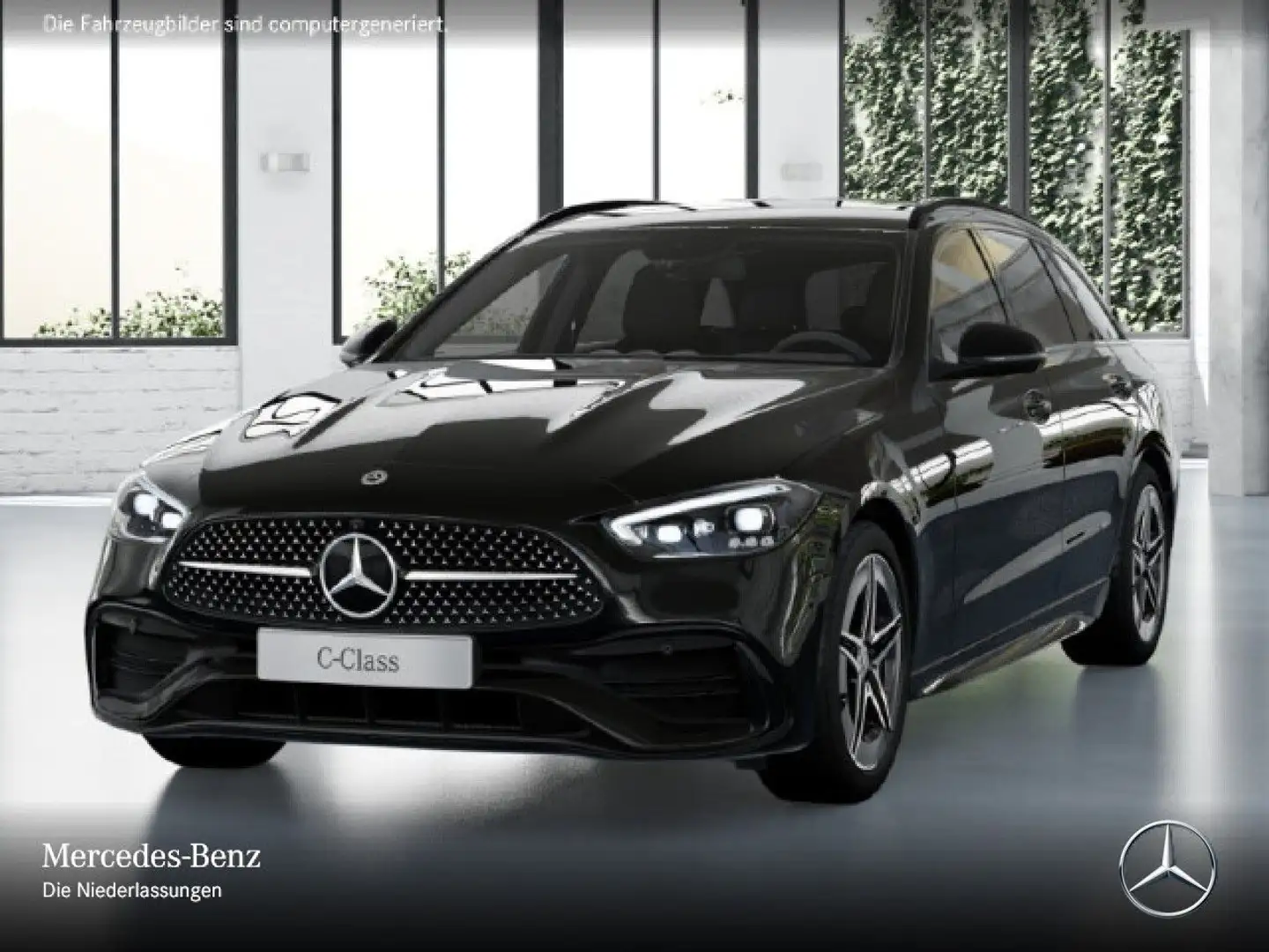 Mercedes-Benz C 200 T AMG+NIGHT+360+AHK+TOTW+KEYLESS+9G Noir - 2