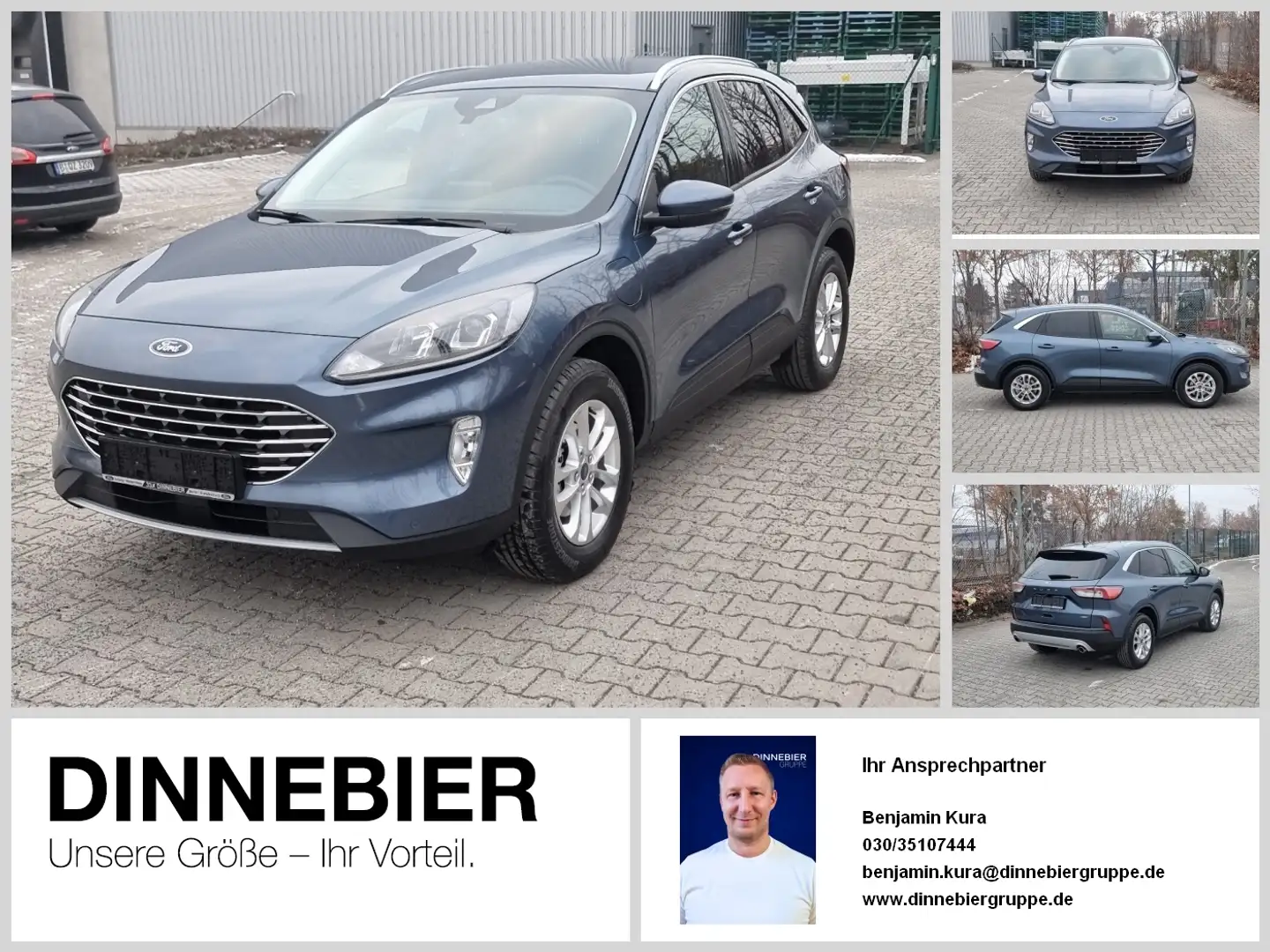 Ford Kuga Titanium Navi+Kamera+Winterpaket+Klima Blauw - 1