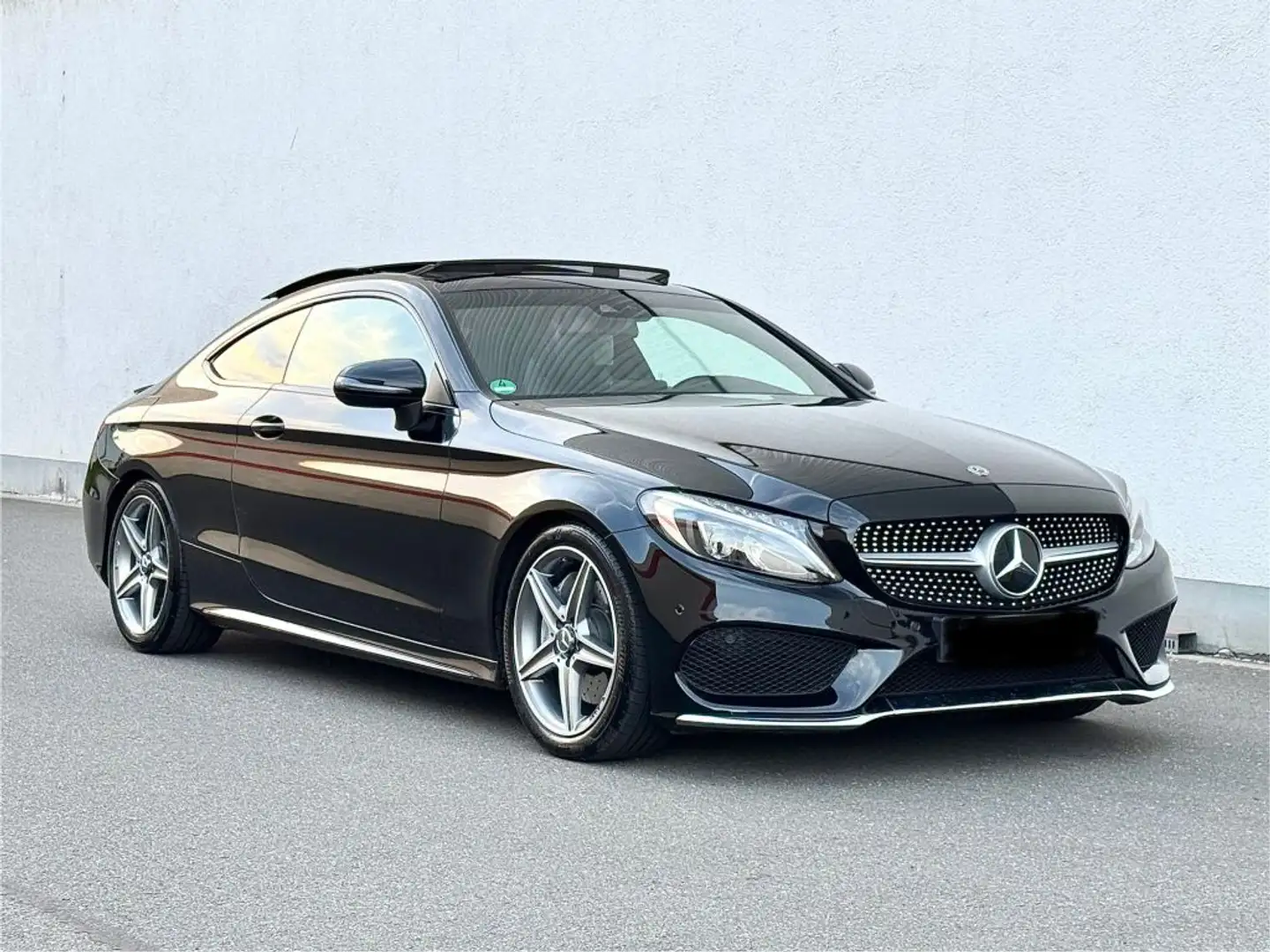 Mercedes-Benz C 300 Coupe AMG Line +Night P.+HUD+ Pano+8fach bereift Zwart - 1