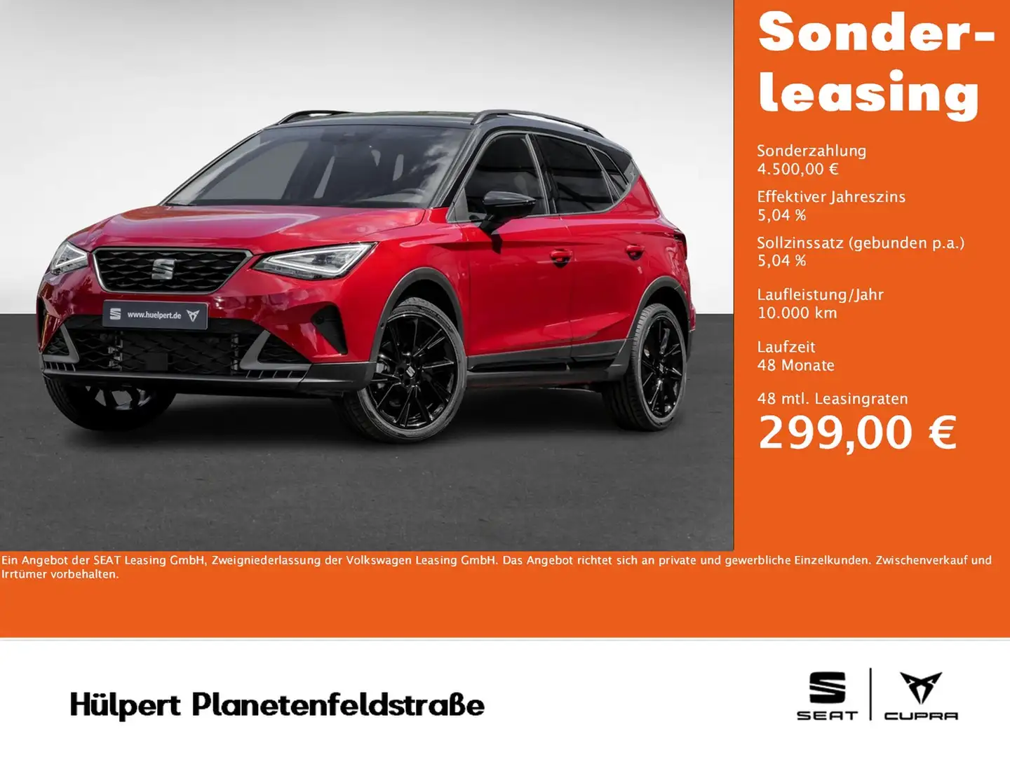 SEAT Arona 1.0 FR BLACK EDITION DSG AHK-Vorb. SHZ PDC Rouge - 1