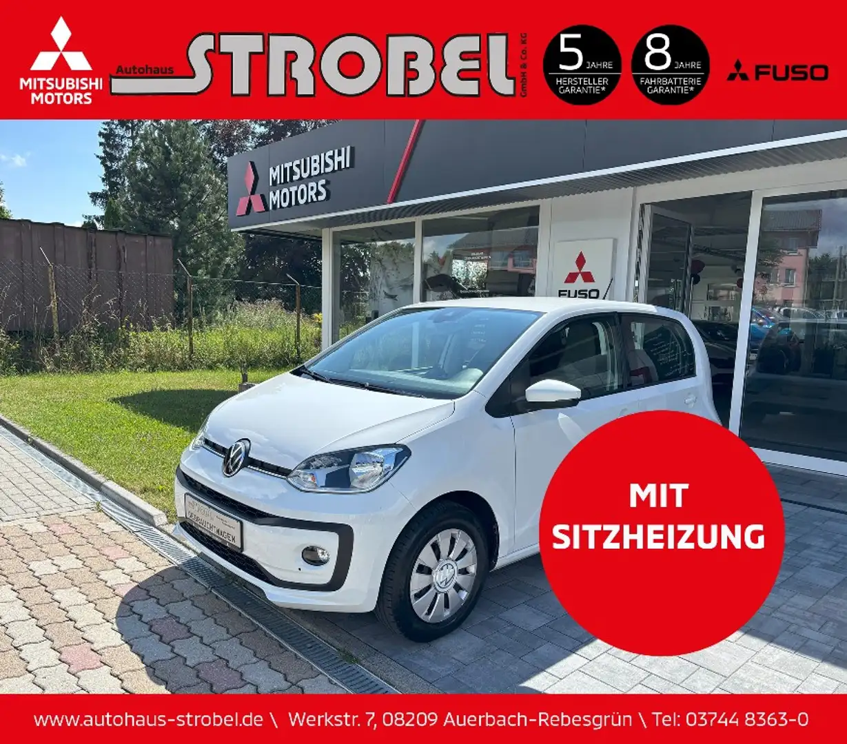 Volkswagen up! 1.0 *SITZHEIZUNG*BLUETOOTH*HANDYHALTERUNG* Blanco - 1
