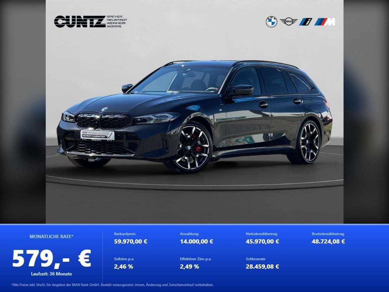 BMW 340 — BMW 340 M340d xDrive Touring 1.000,- Zubehör Gutschein M P