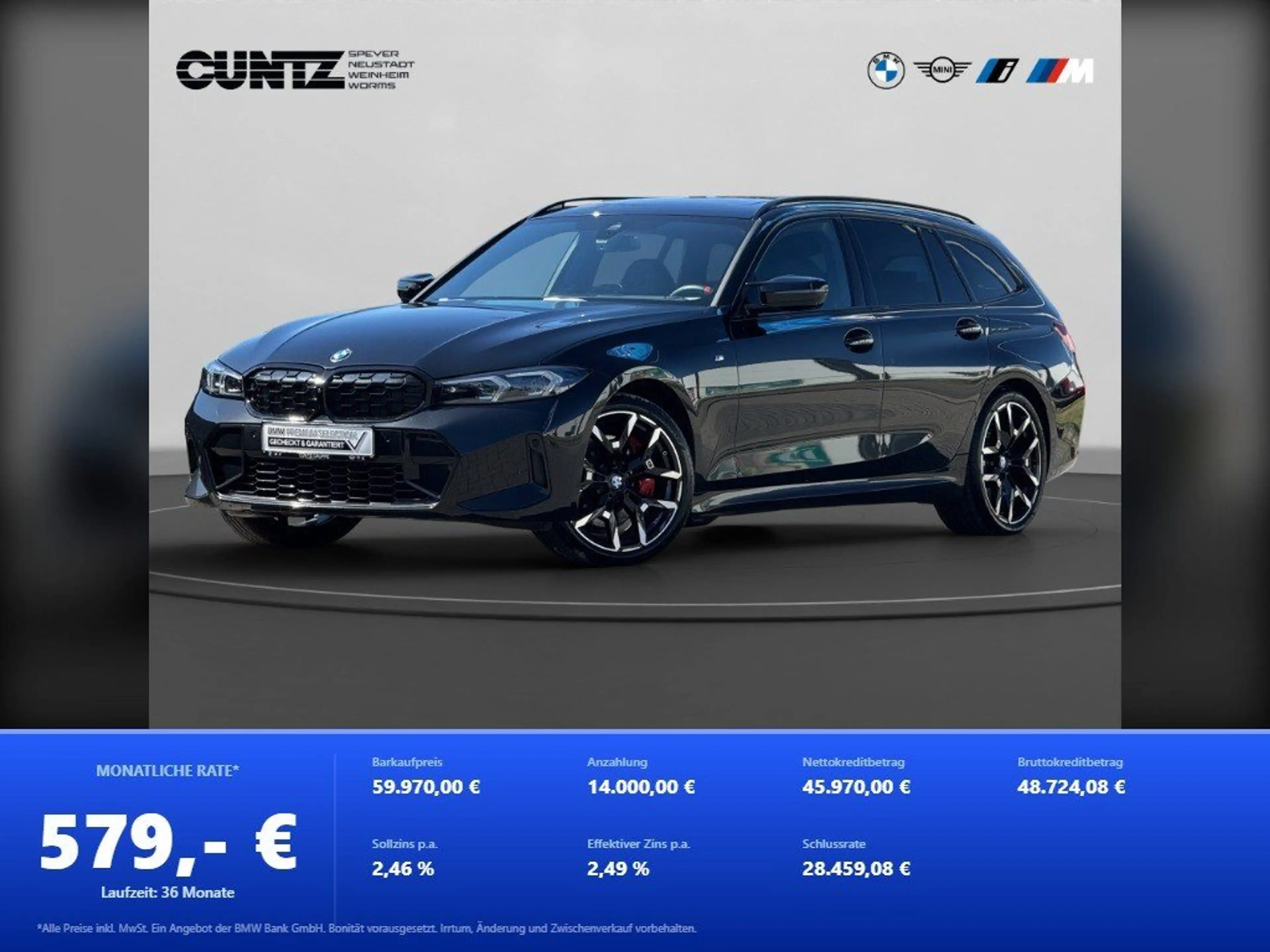 BMW 340 M340d xDrive Touring 1.000,- Zubehör Gutschein M P