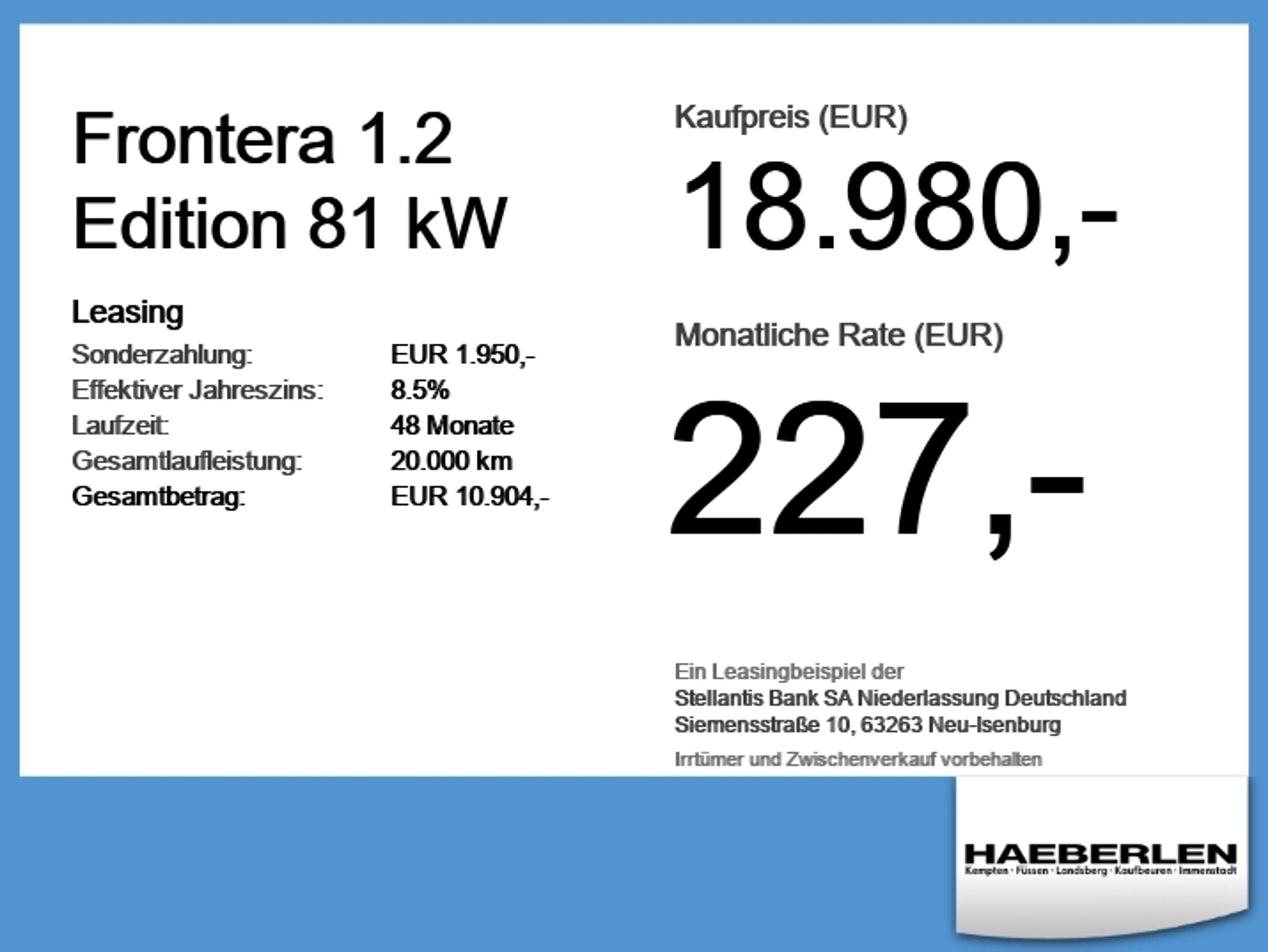 Opel Frontera 1.2 Edition 81 kW LED+Fernlichtass.+PDC — photo 6