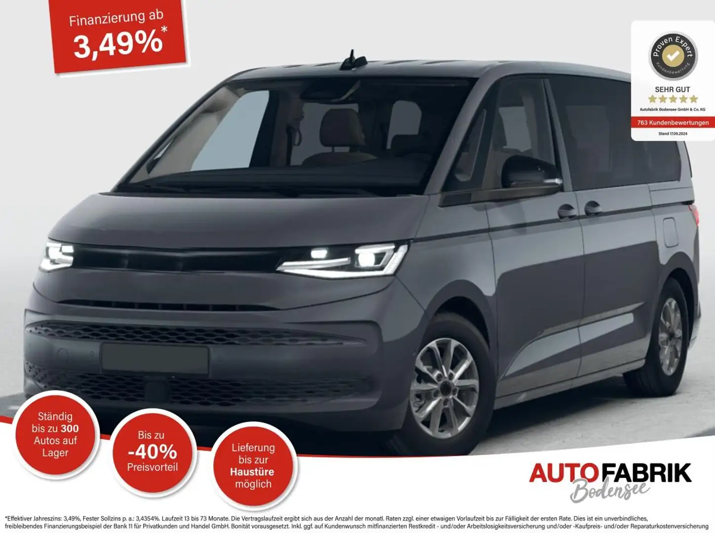 Volkswagen T7 Multivan Business 2.0 TDI DSG AHK*Android Auto*SHZ*Kamera*M Grau - 1
