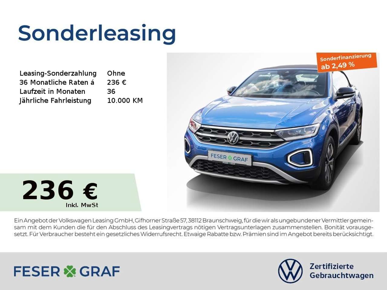 Volkswagen T-Roc 2025 — Cabrio Goal 1.0 TSI Navi Kamera LED SiHz