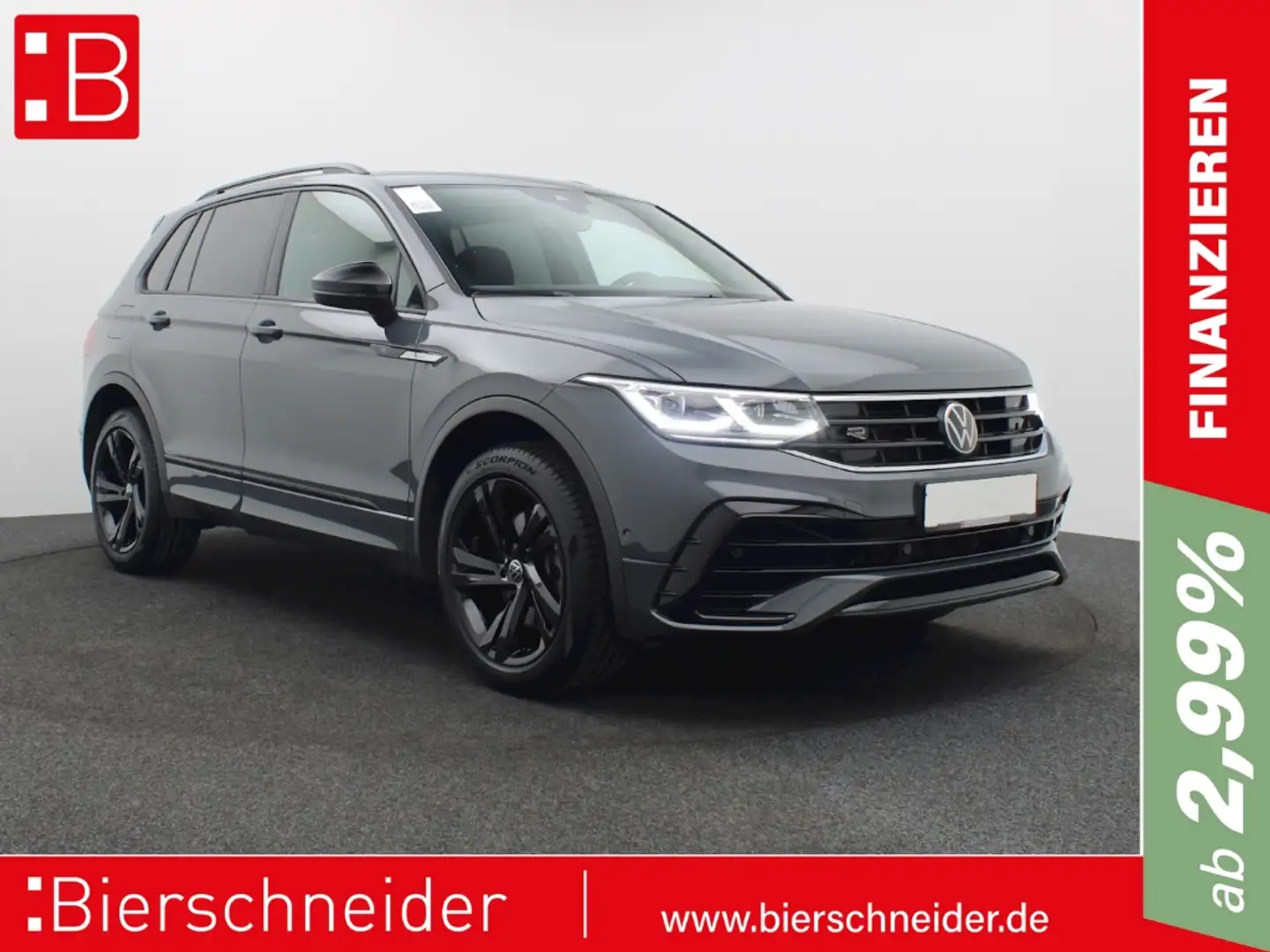 Volkswagen Tiguan 2.0 TDI DSG 4Mo. R-Line BLACK-STYLE PANO AHK NAVI Grau - 1