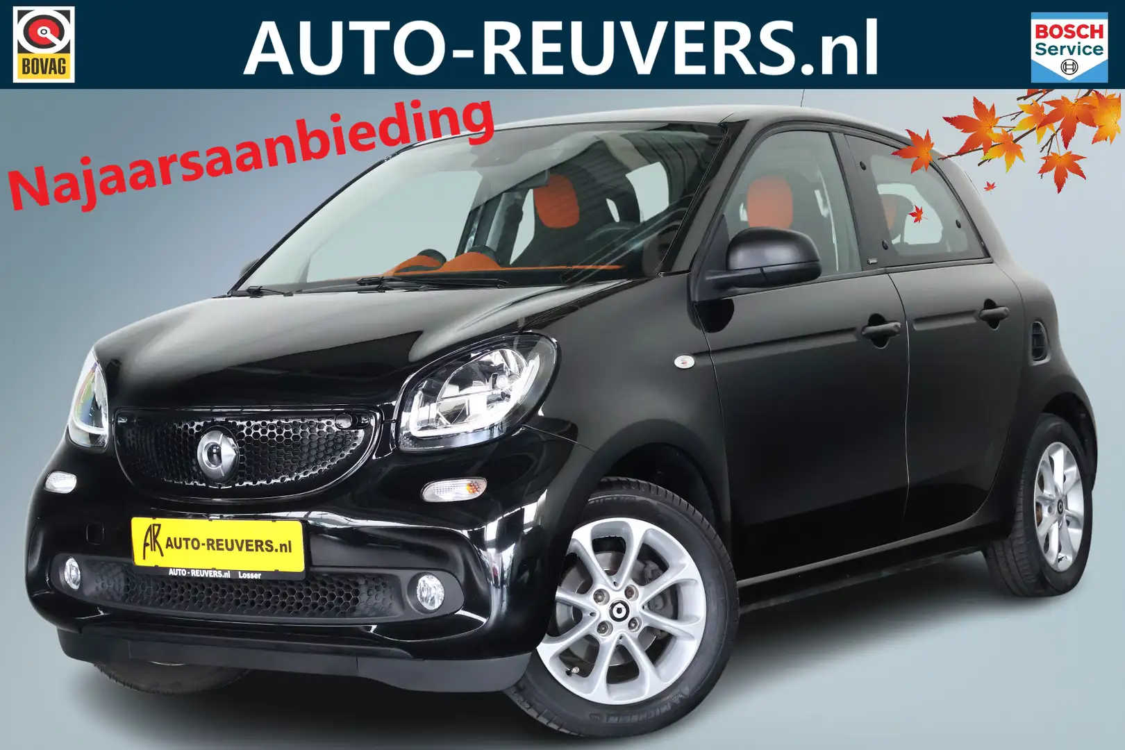 smart forFour 0.9 Turbo 90 pK / Panorama / Cruisecontrol / Clima Negro - 1