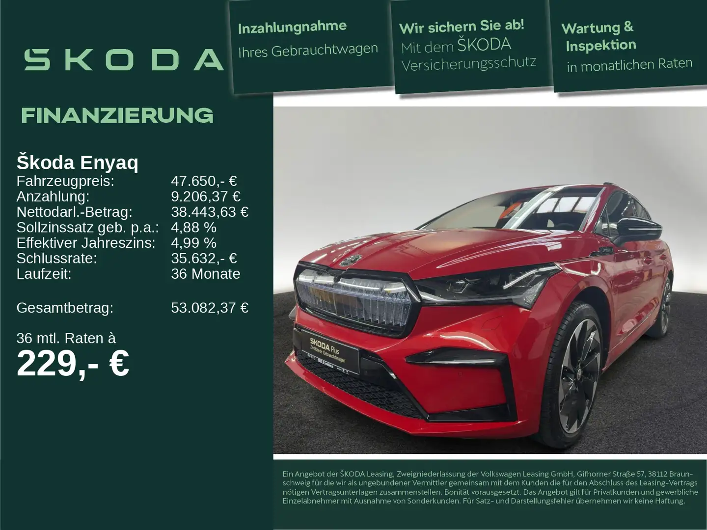 Skoda Enyaq Sportline 85x AHK HuD LED NAV 360°KAM 21" Rot - 1