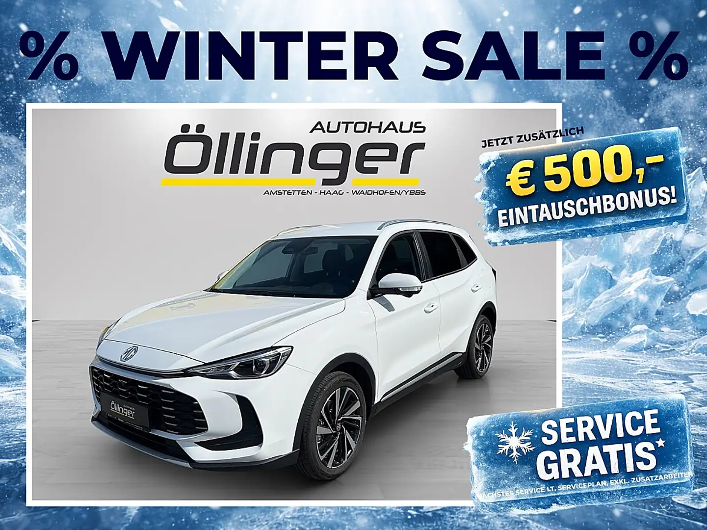 MG ZS 1.5 Hybrid+ Luxury + GRATIS Winterräder! Weiß - 1