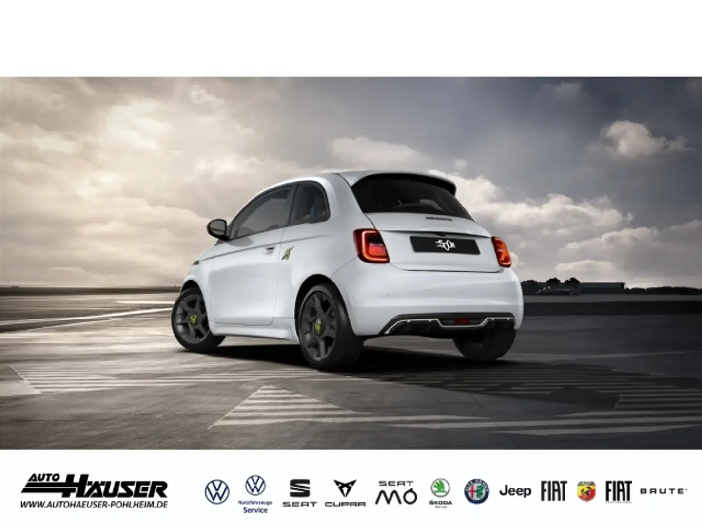 Abarth 500 Elektro 42 kWh NAVI KAMERA TEMPOMAT LED PDC APPLE Weiß - 2
