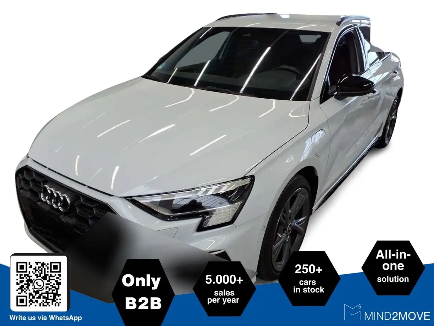 Audi A3 Spb. 45 TFSIe S-Line MATRIX+ACC+HuD+B&O+RAUTE Weiß - 2