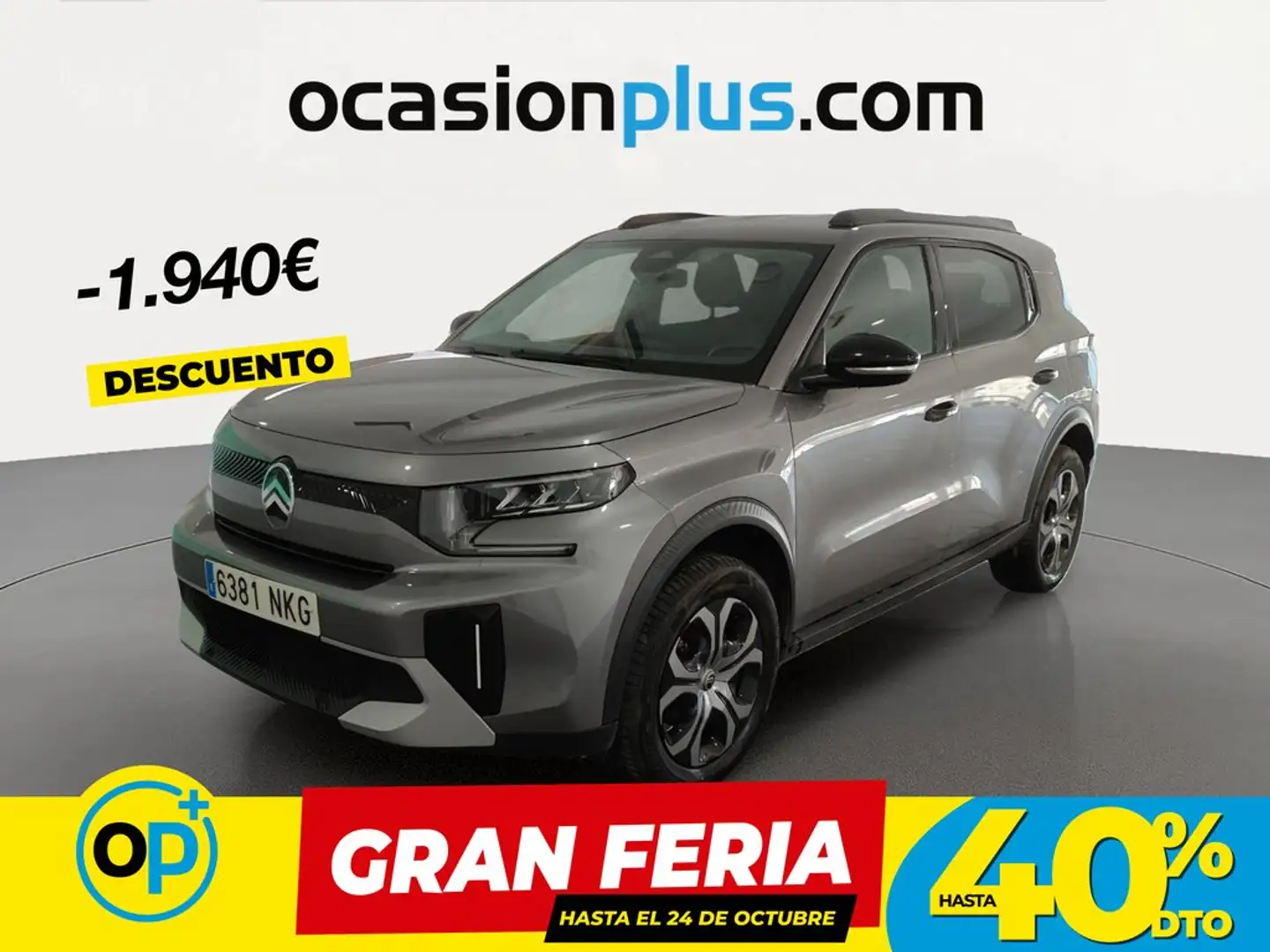Citroen C3 Aircross Hybrid Plus e-DCS6 145 Gris - 1