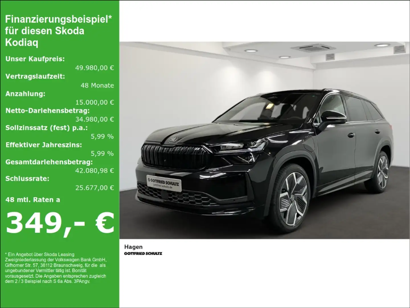 Skoda Kodiaq Sportline 1.5 TSI iV hybrid DSG Schwarz - 1