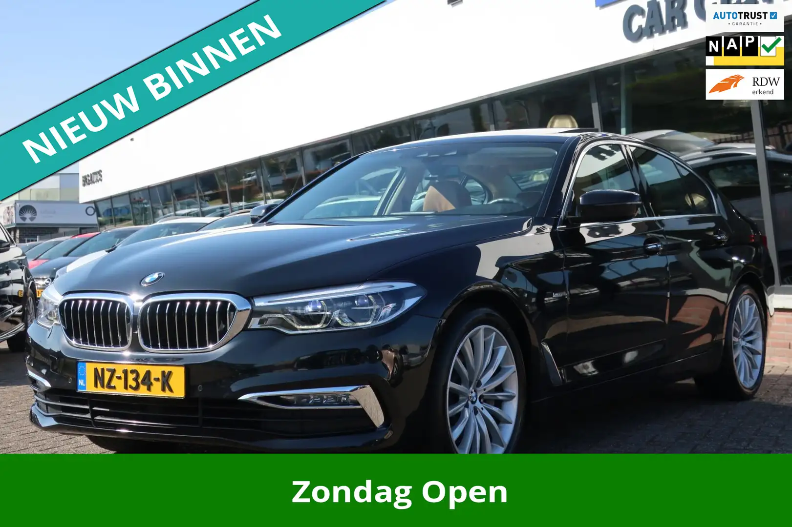 BMW 530 5-serie 530i High Executive 2e EIGENAAR_LED_COMFOR Zwart - 1