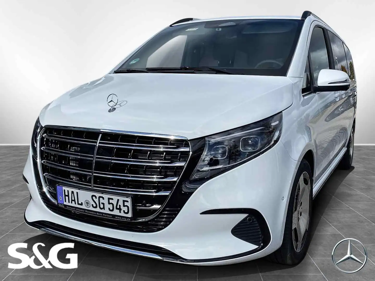 Mercedes-Benz V 300 d lang EXCLUSIVE MBUX+360°+AHK+M-LED+Totwi Blanc - 1