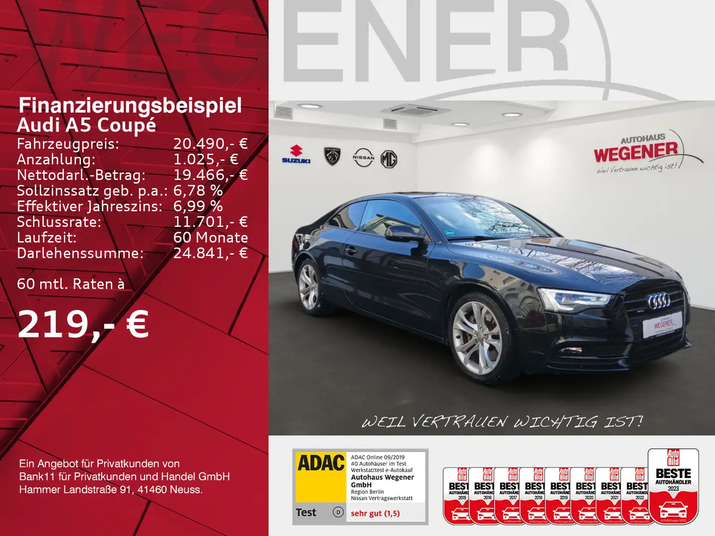Audi A5 A5 TFSI 3.0 QUATTRO XENON NAVI STDHZG SHZ B&O Noir - 2