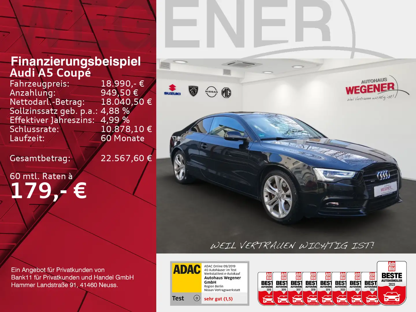 Audi A5 A5 Coupe TFSI 3.0 QUATTRO XENON NAVI STDHZG SHZ Noir - 2
