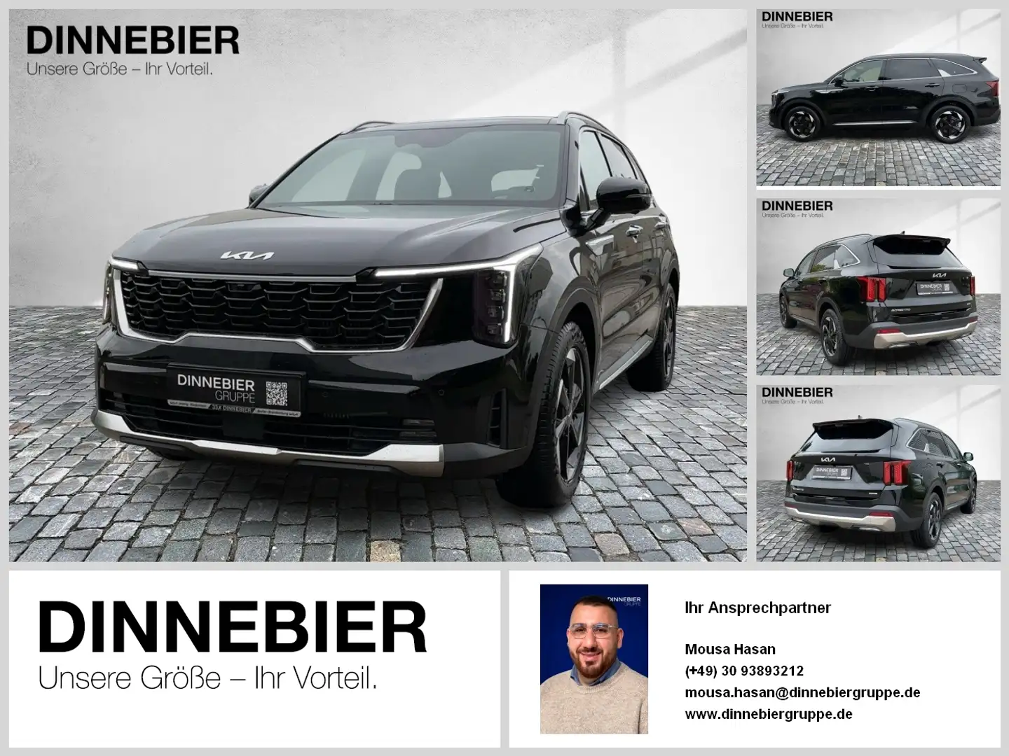 Kia Sorento Platinum AWD+Glasdach+360°Kamera+LED Schwarz - 1