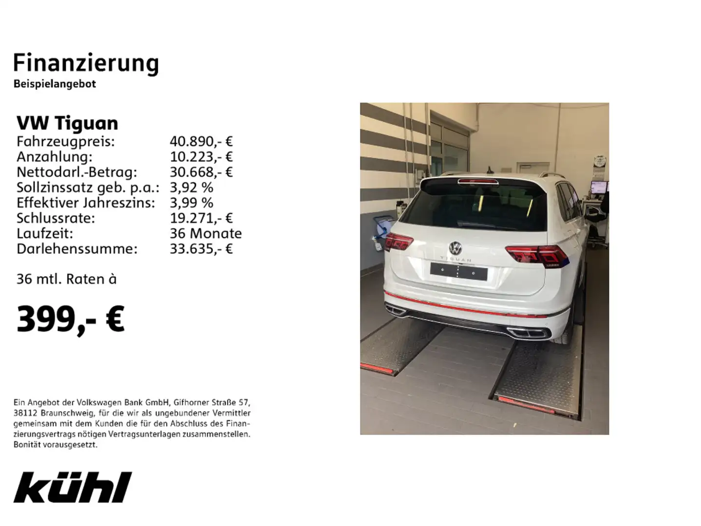 Volkswagen Tiguan 2.0 TDI R-Line Navi,AHK,LM20,Matrix Weiß - 2