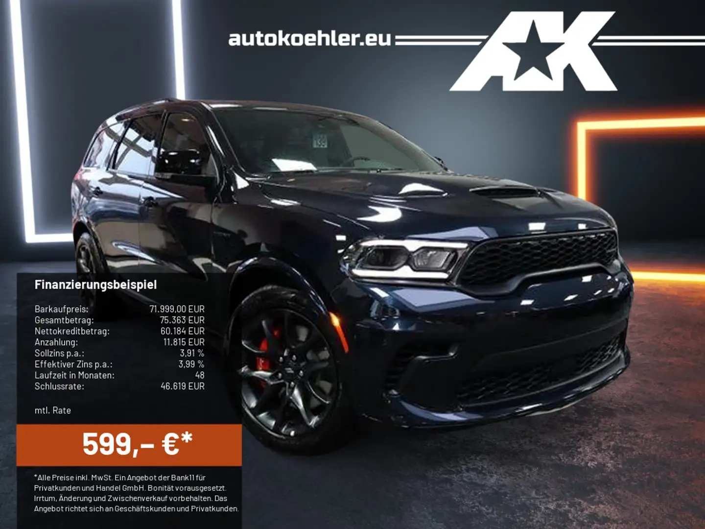 Dodge Durango 5,7 R/T,SRT Package,7-Sitzer,Voll!!! Blau - 1