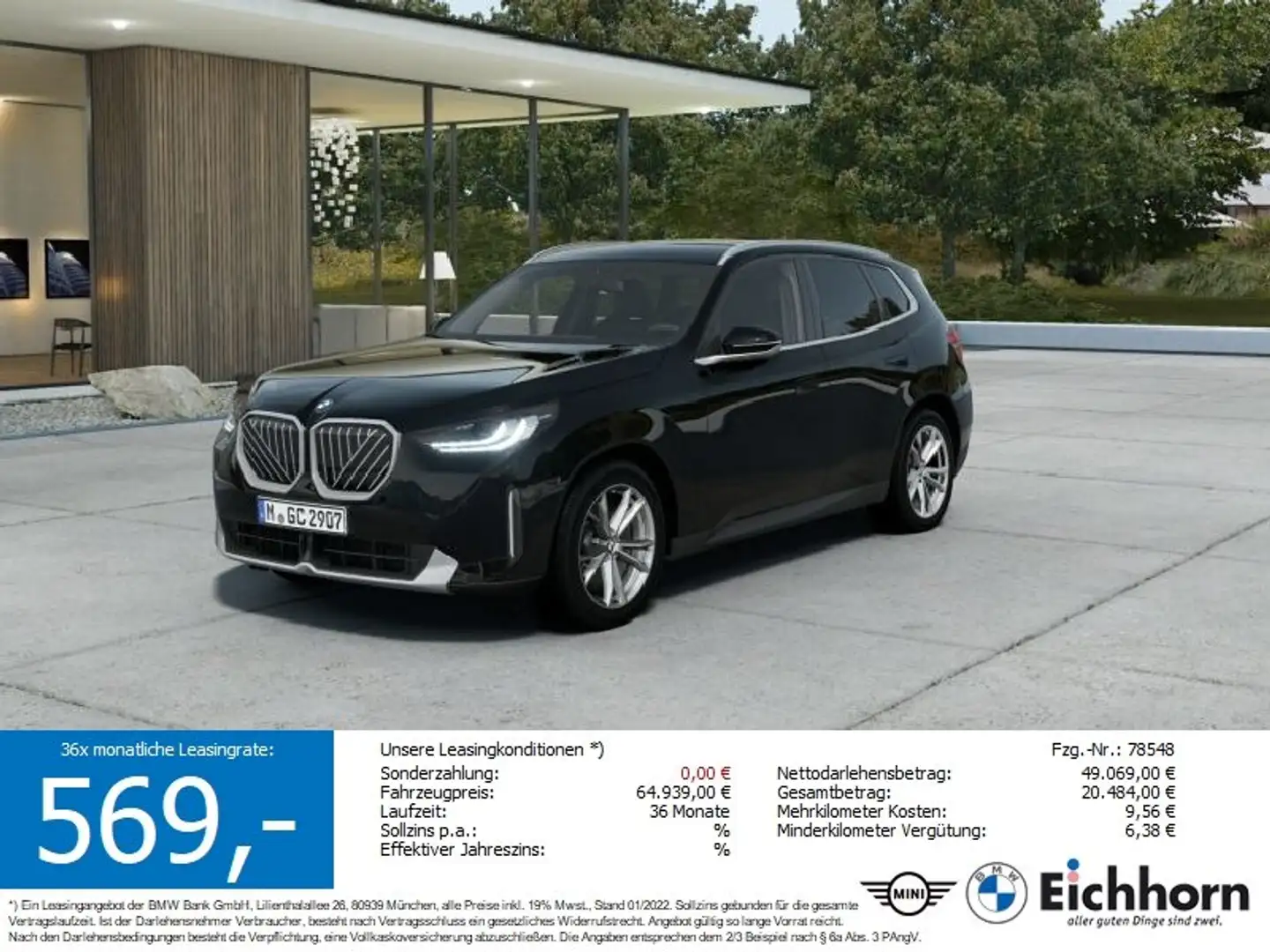 BMW X3 20 xDrive Noir - 1