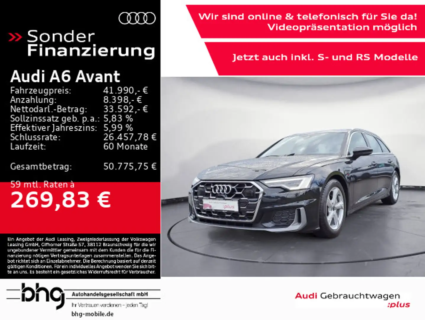 Audi A6 *S-LINE*PANO*MATRIX* Schwarz - 1