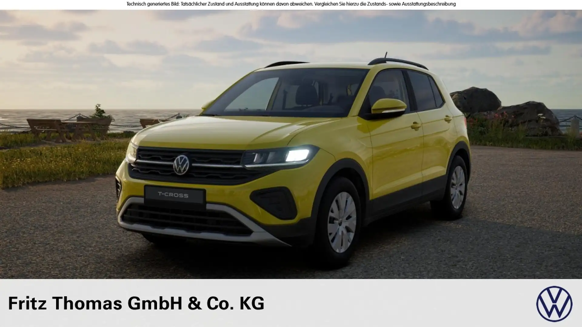 Volkswagen T-Cross 1.0 TSI LED AHK SHZ PDC GRA Klima Klima Gelb - 1