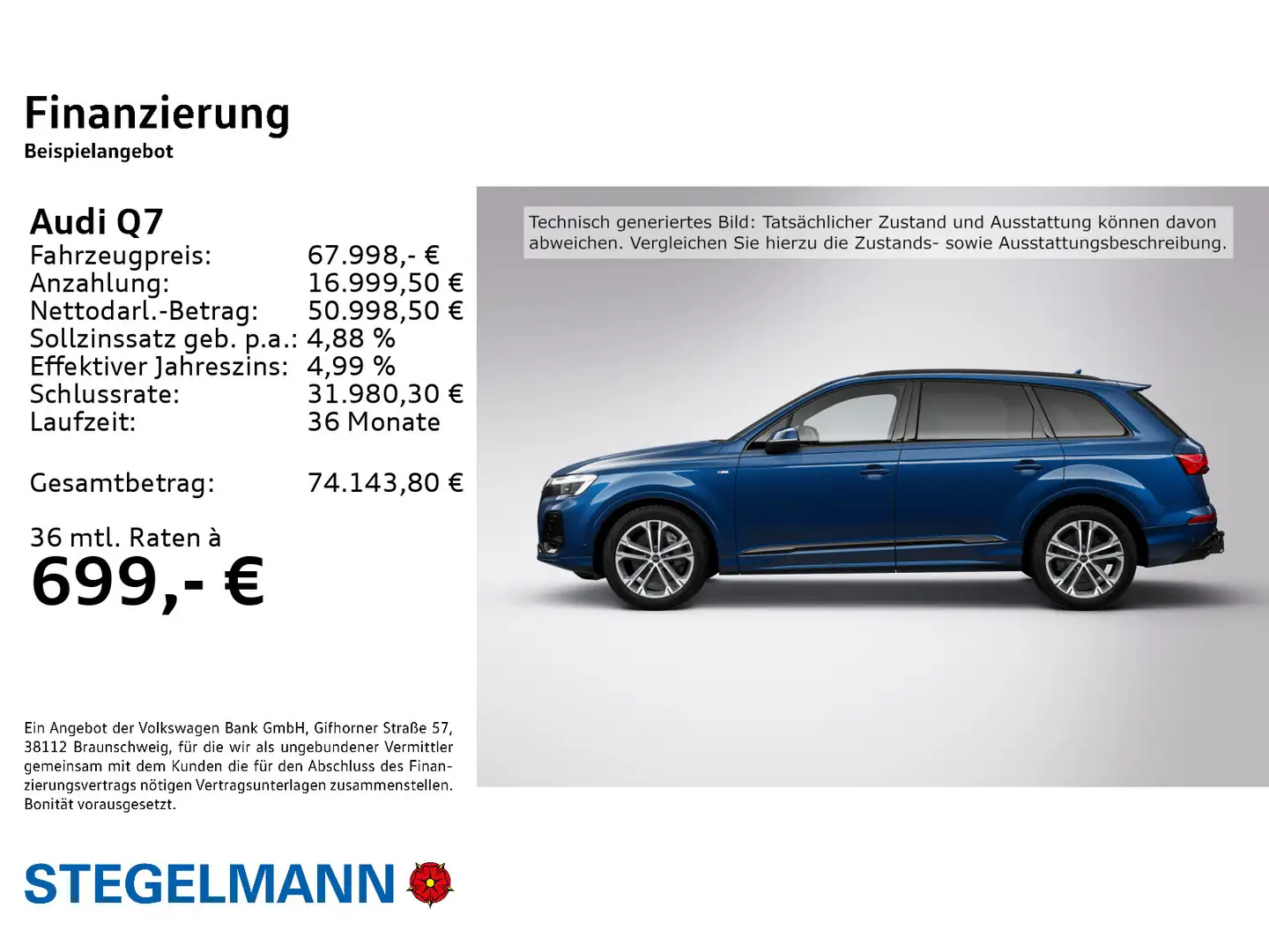 Audi Q7 55 TFSI S-Line Pano*AHK*schwarzpaket*Matrix Blau - 2