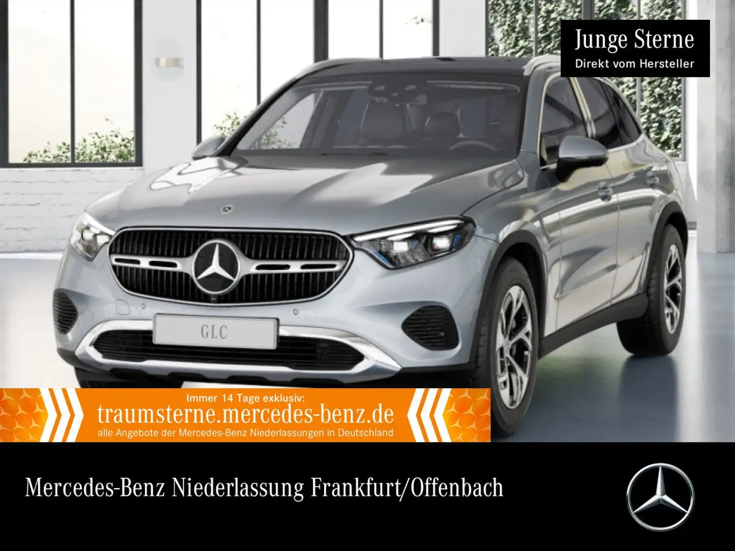 Mercedes-Benz GLC 300 e 4M AVANTG+PANO+360+AHK+KEYLESS+9G Silber - 1