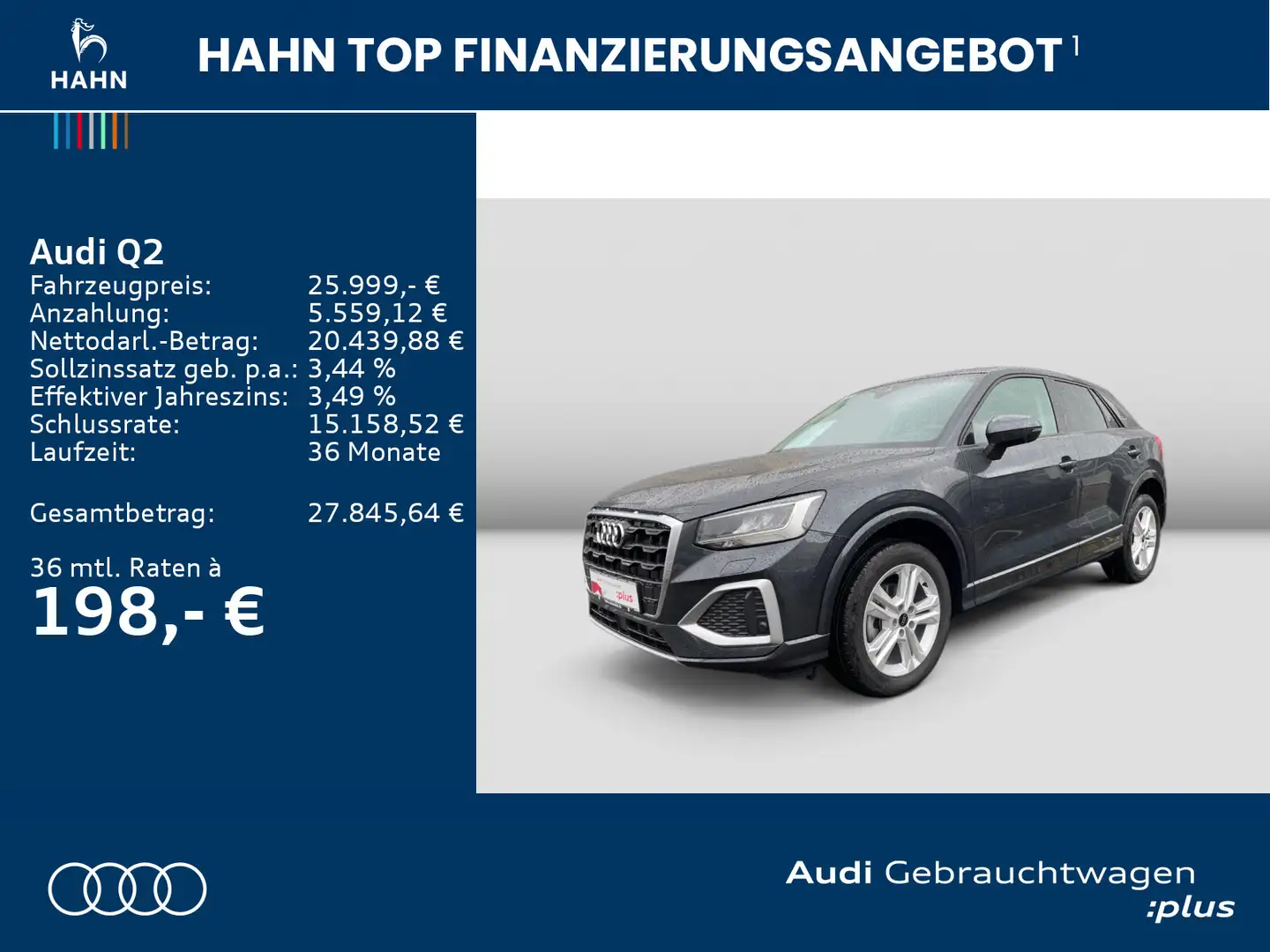 Audi Q2 35 TFSI advanced  AHK Navi-Vorb. Sitzhzg Einp Grau - 2