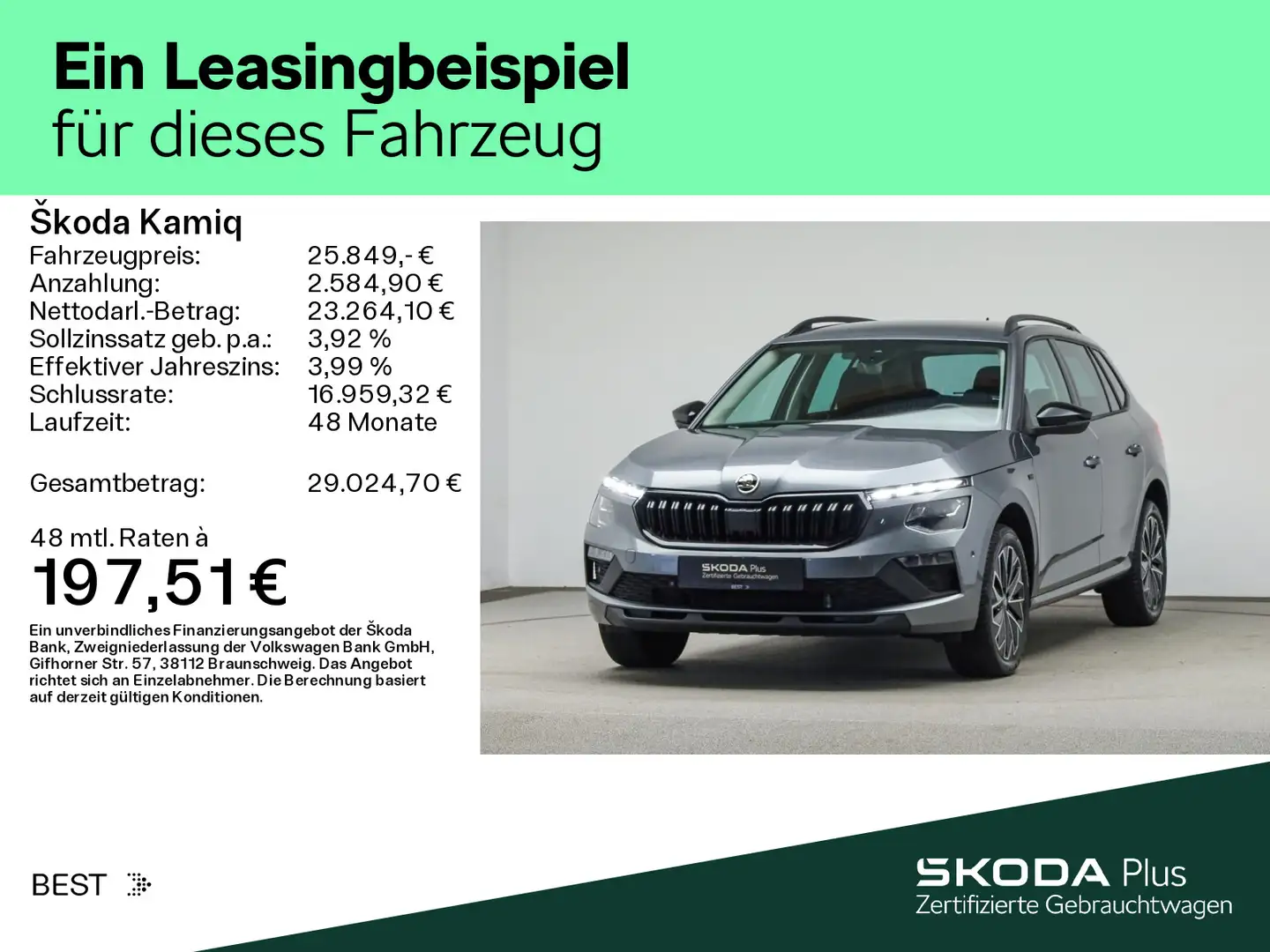 Skoda Kamiq 1.0 TSI DSG TOUR*MATRIX*AHK*KAMERA*NAVI Grau - 2