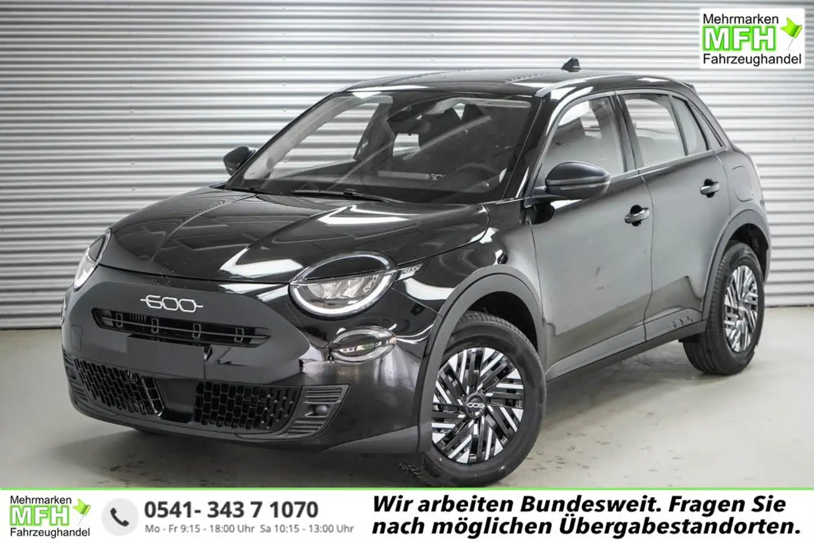 Fiat 600 1,2 MHEV DCT 48V - LAGER 74 kW (101 PS), Automatik Schwarz - 1