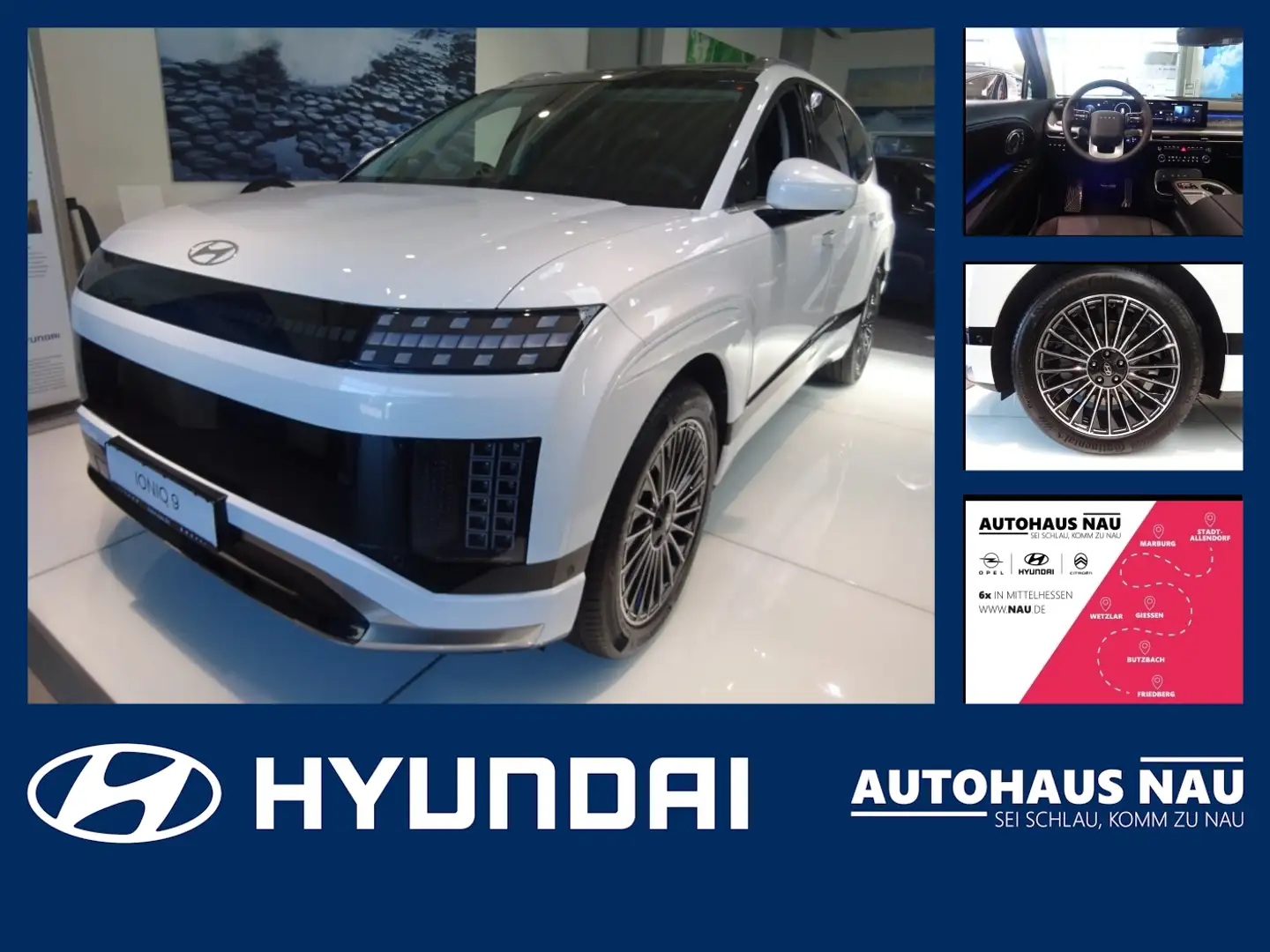 Hyundai IONIQ 9 Elektro UNIQ Relax Paket, 360grad Kamera Weiß - 1