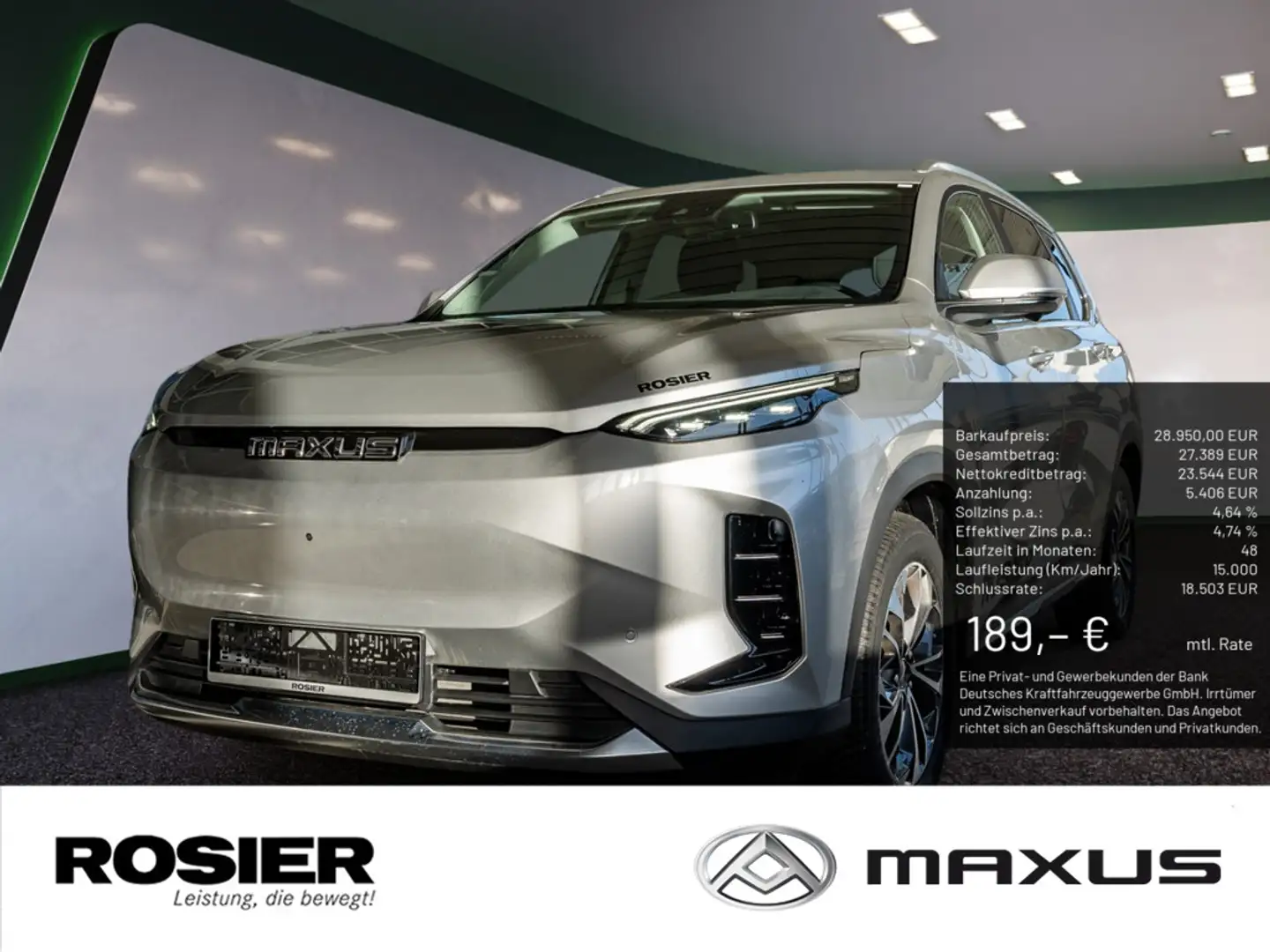 Maxus Euniq 6 Limited LED Panorama LEDER Abstandste Argent - 1